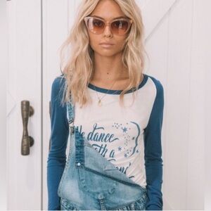 Spell & The Gypsy Collective Diamond in the Sky Raglan Tee XS Moon Stars RARE